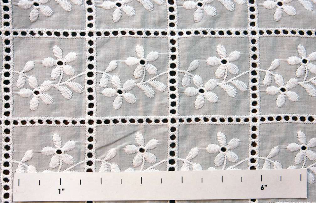 Cotton Eyelet in White0