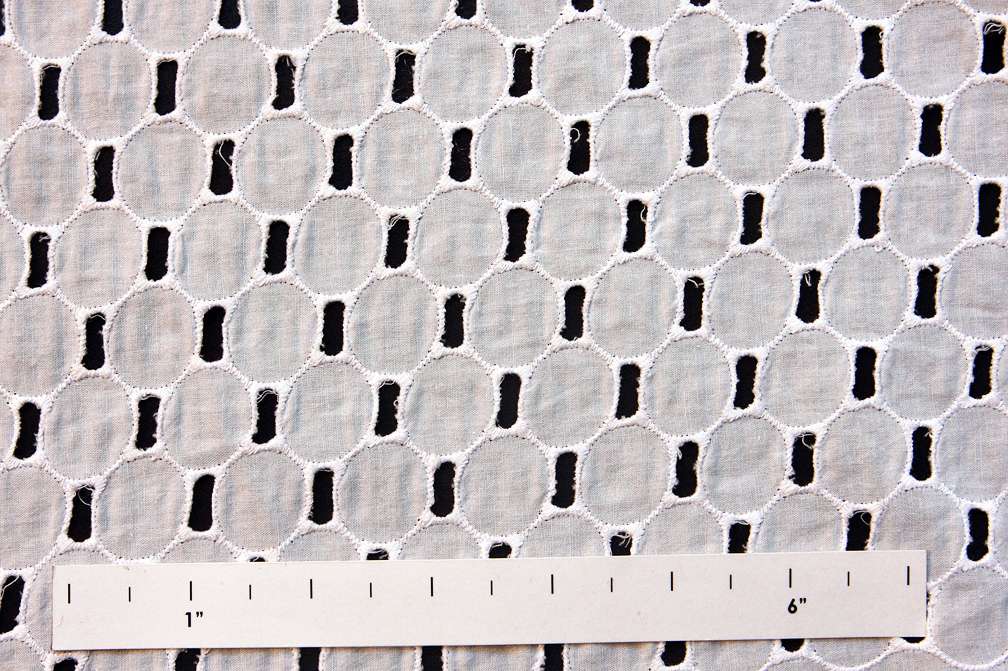 Cotton Eyelet in White0