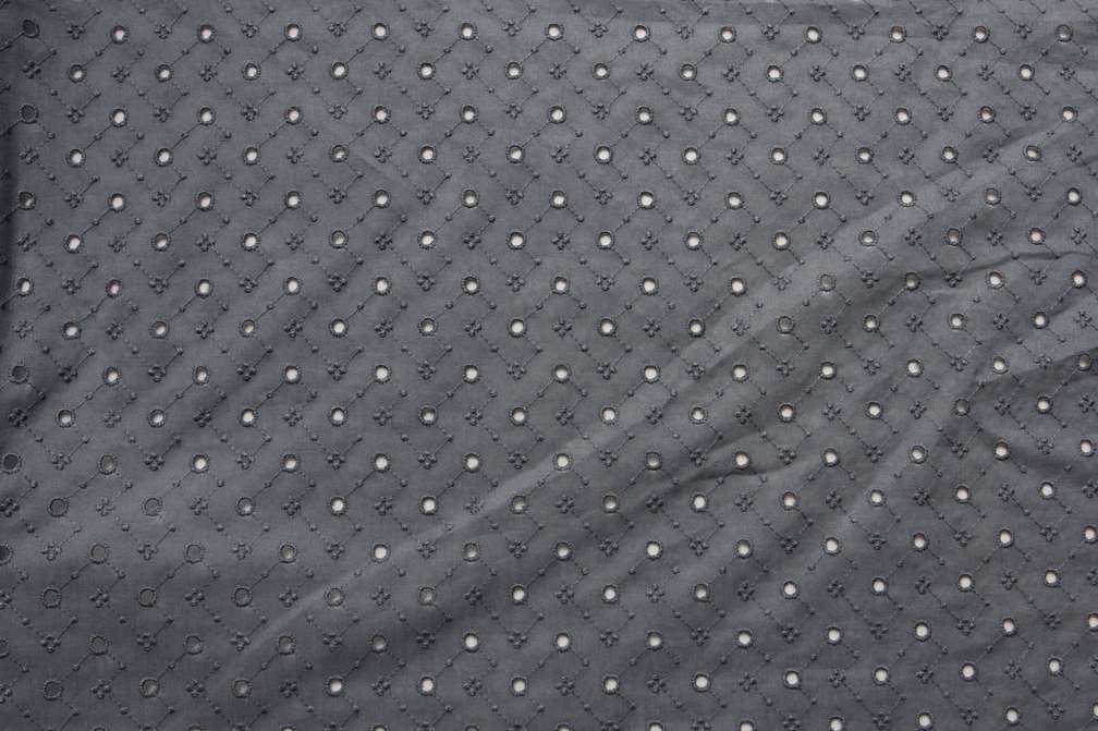 Cotton Eyelet in Grey1