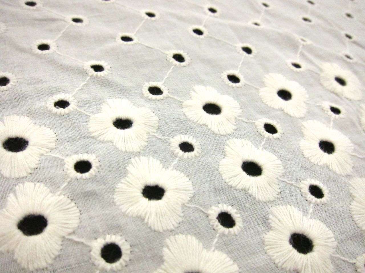Cotton Eyelet in Ivory2