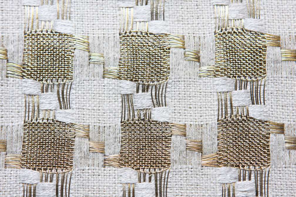 Metallic Cotton in Ivory and Gold2