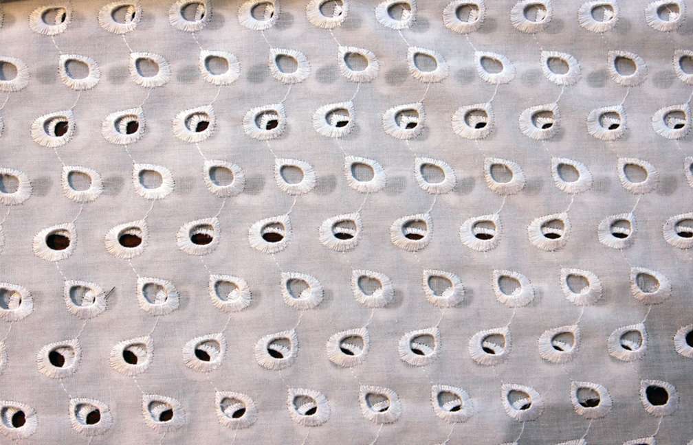 Cotton Eyelet in White1
