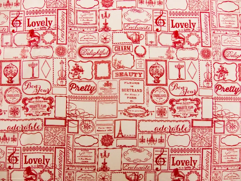 Cotton Canvas Lovely Adorable Print0