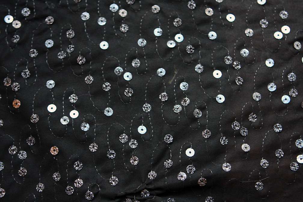 Printed Sequins on Cotton0