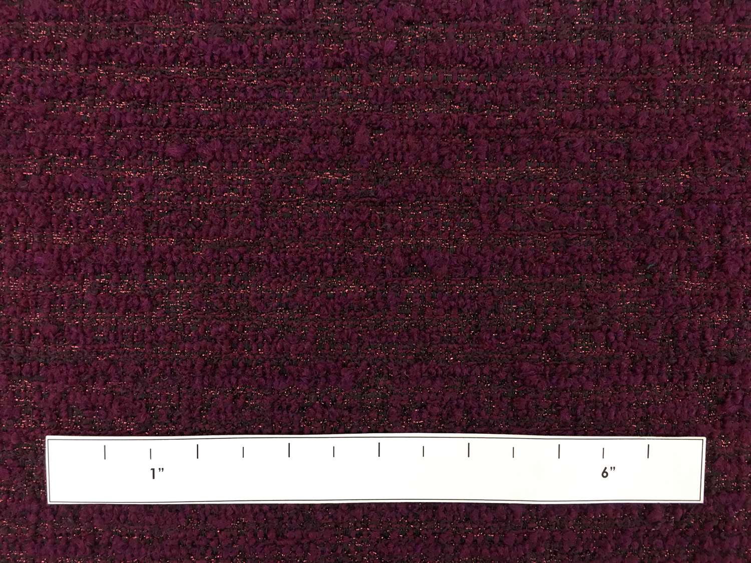 Wool Blend Metallic Tweed in Cranberry1