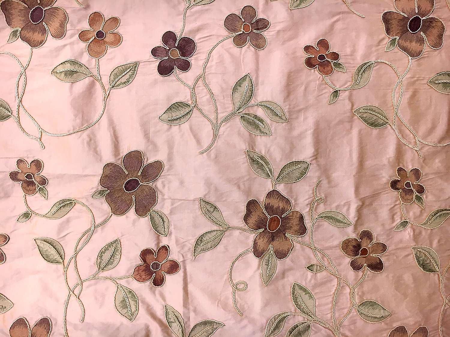 Embroidered Silk Shantung0