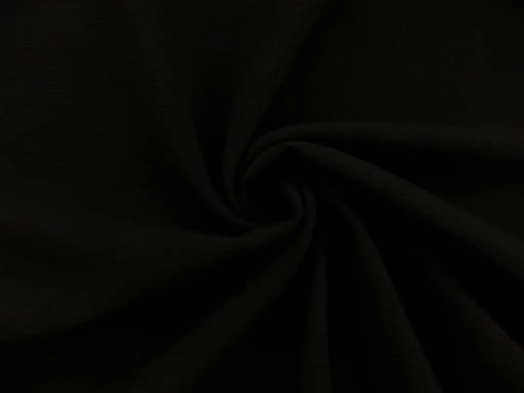 Wool Lycra Ottoman Crepe in Black0