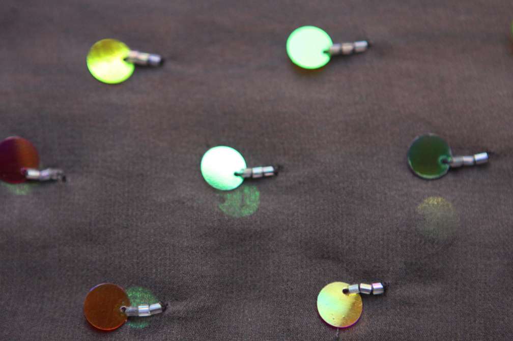 Paillettes on Silk Chiffon2