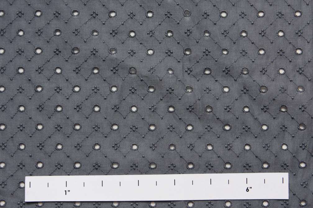 Cotton Eyelet in Grey0