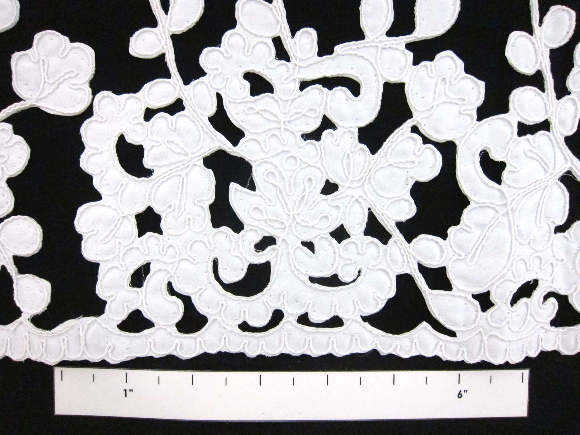 Corded Satin Appliqué on Illusion1