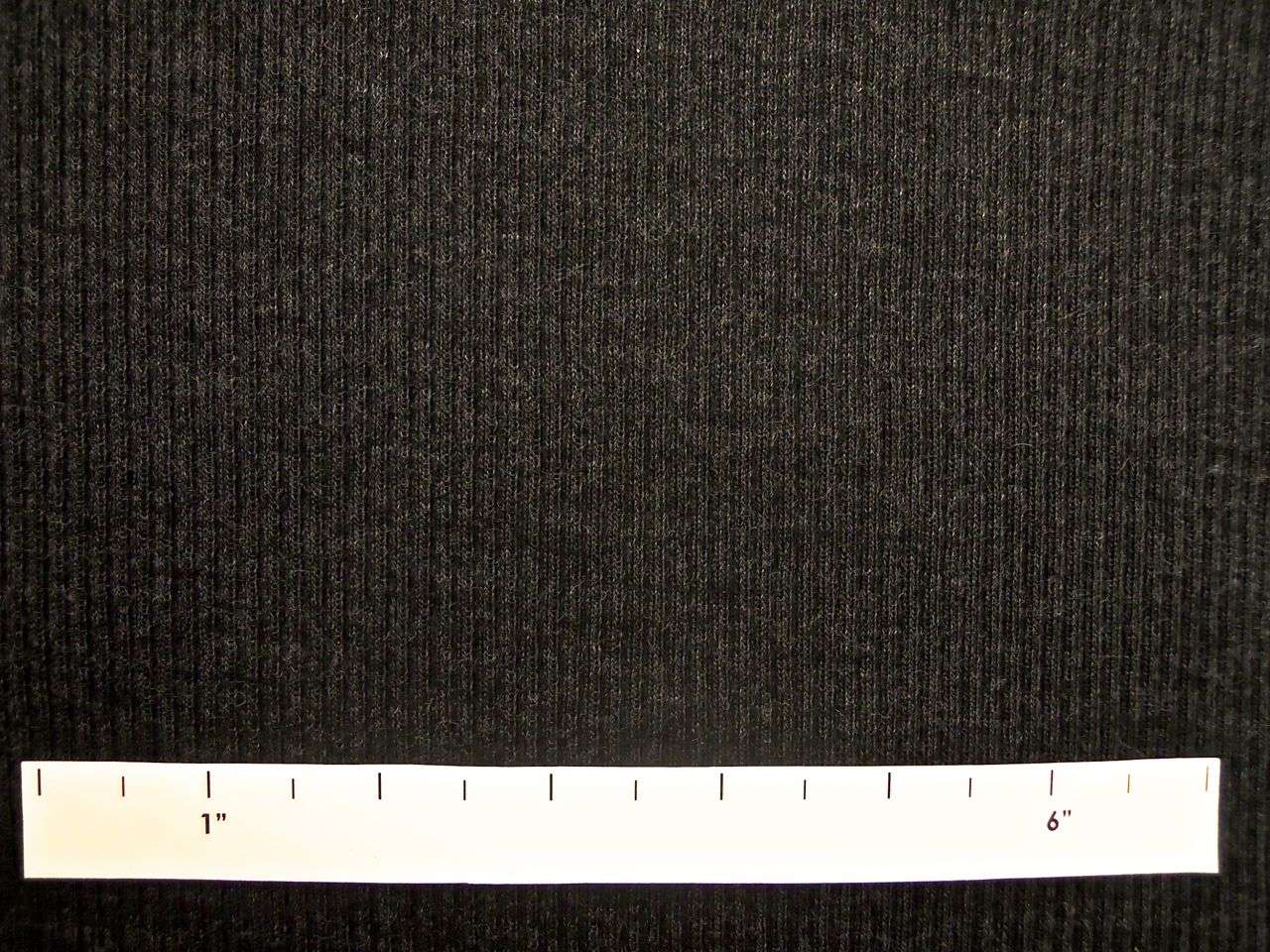 Virgin Wool Rib Knit in Charcoal1