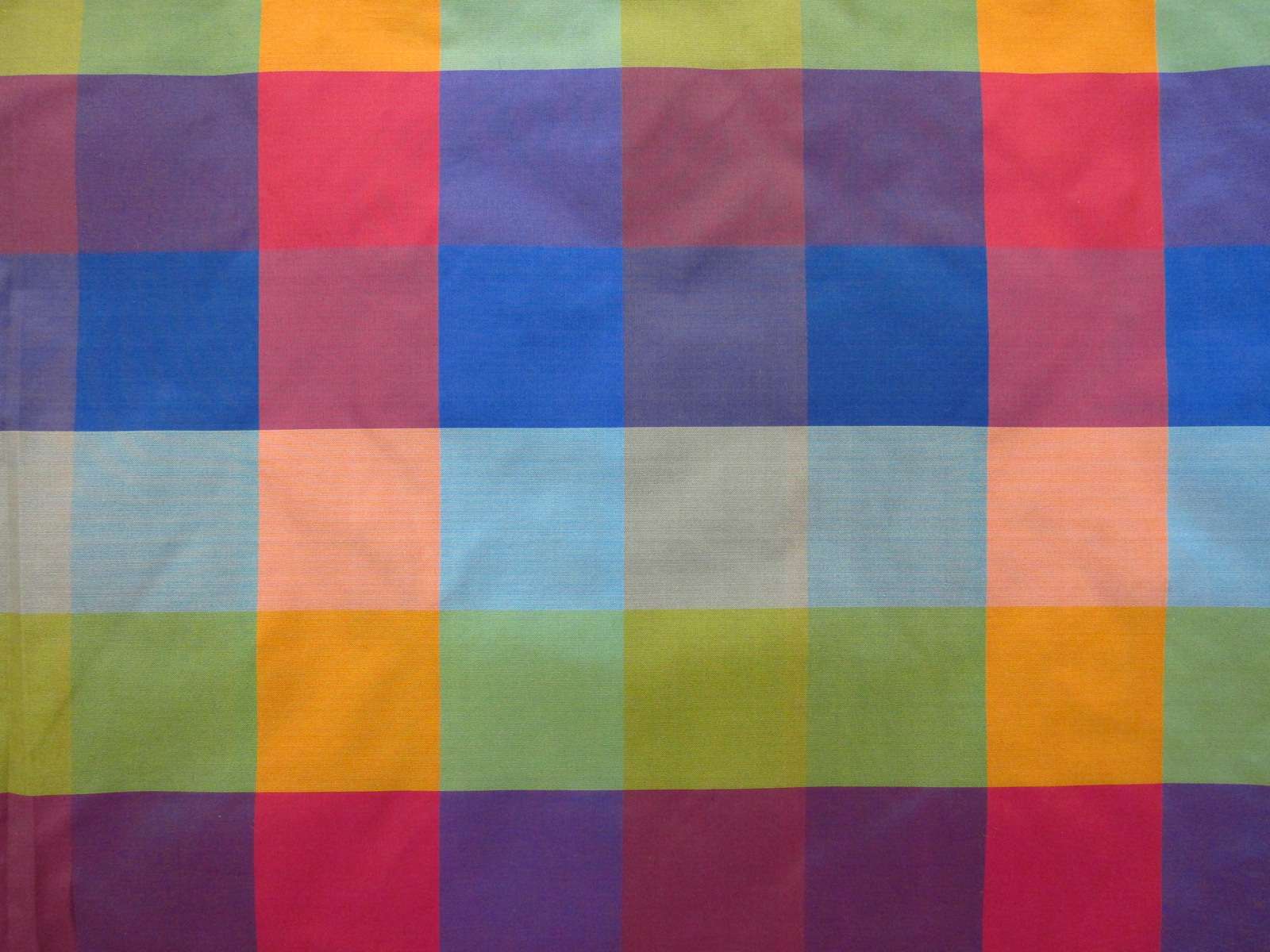 Pure Silk Taffeta Check0