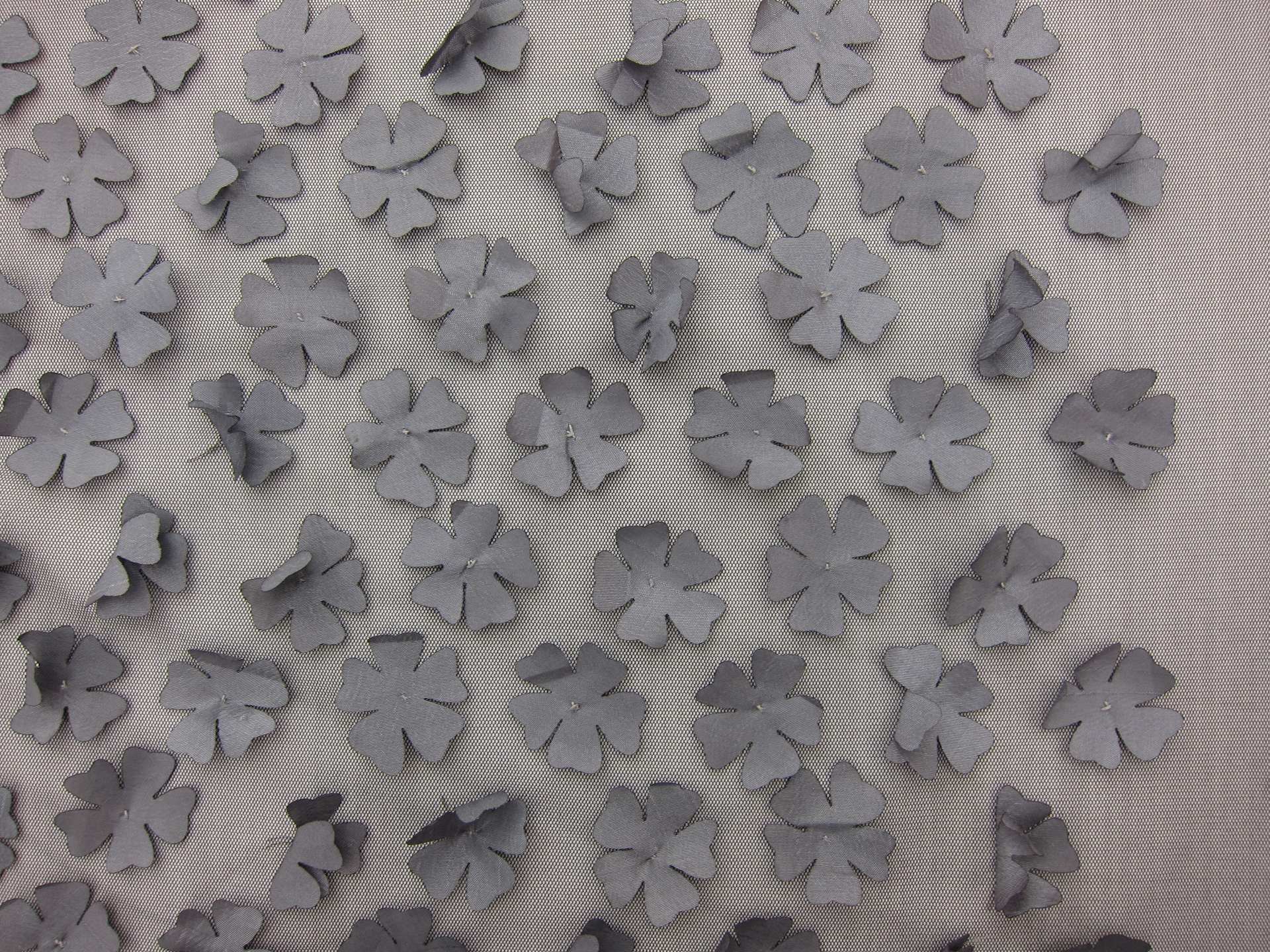 Flowers Appliqué on Tulle0