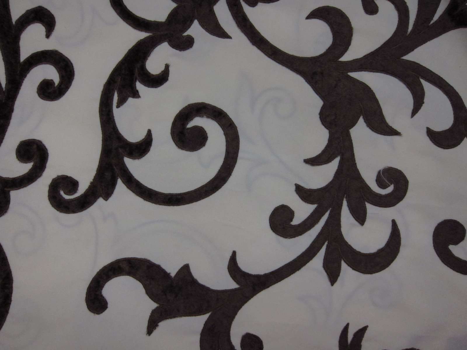 EMBROIDERED POLY SATIN BLEND