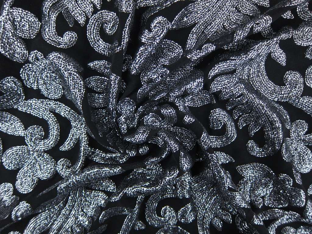 Sequins Embroidered Silk Chiffon3