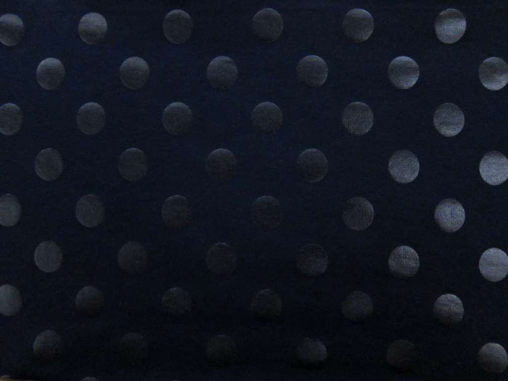 Cotton Blend Knit With Polka Dots in Navy0