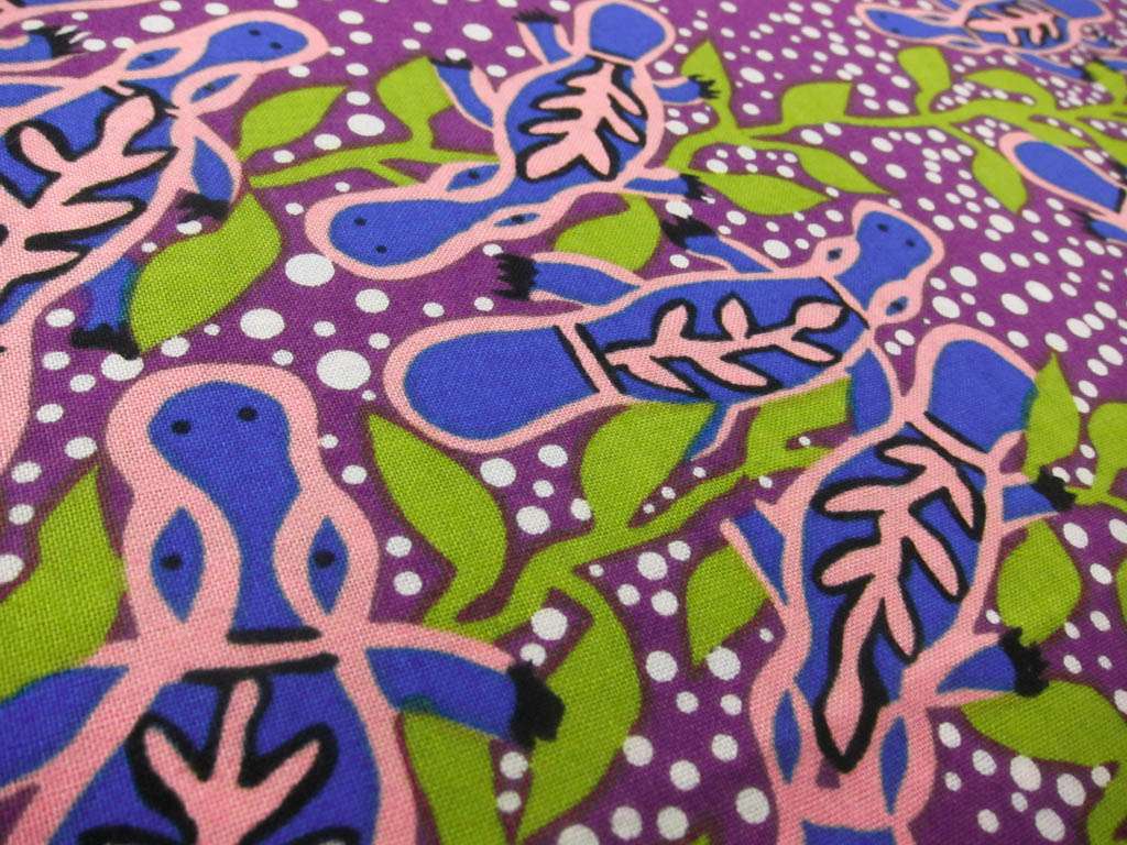 Australian Cotton Print With Aboriginal Motif2