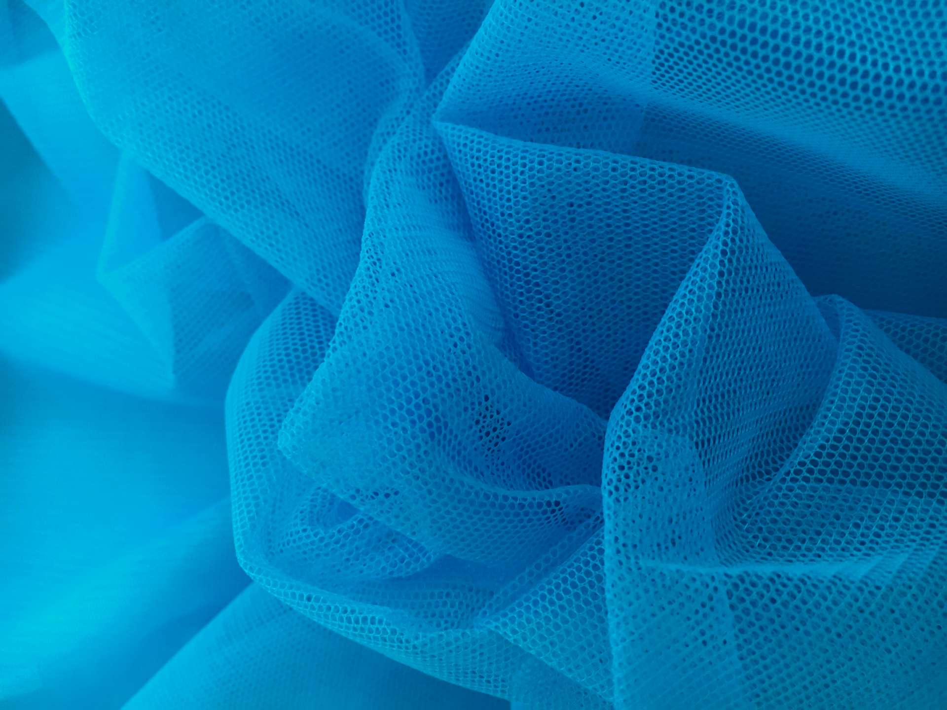 Nylon Bobbinet in Turchese