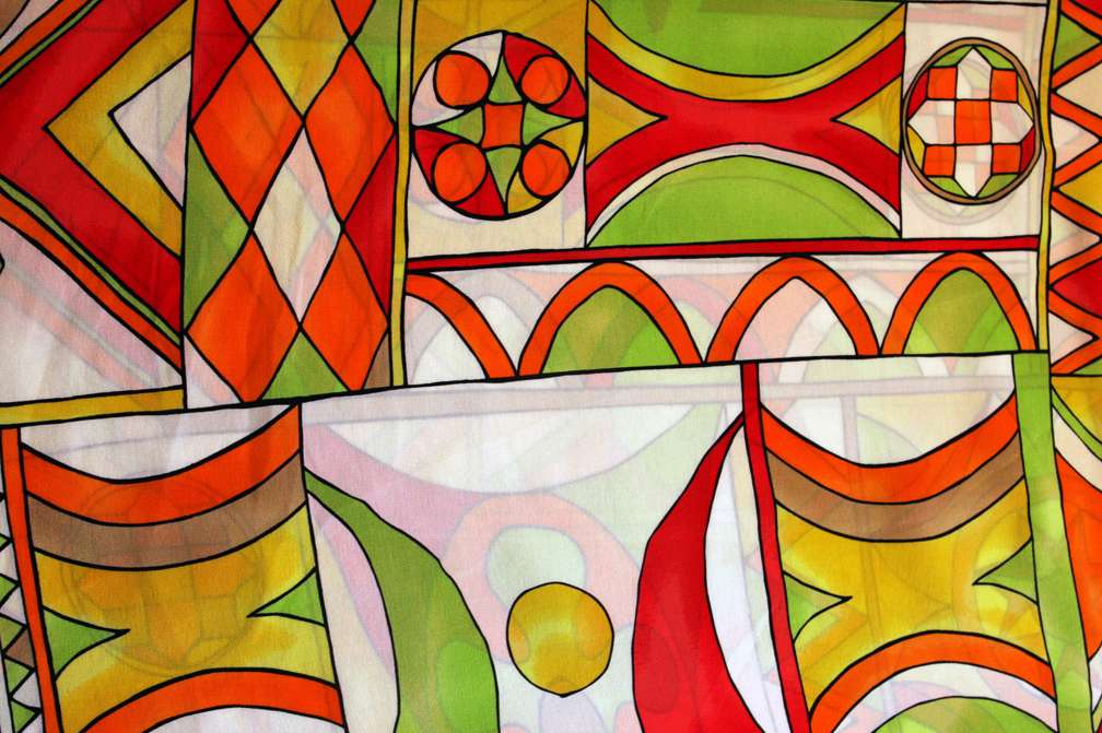 Printed Silk Crepe de Chine1