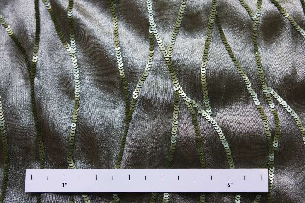 Sequins on Metallic Organza1