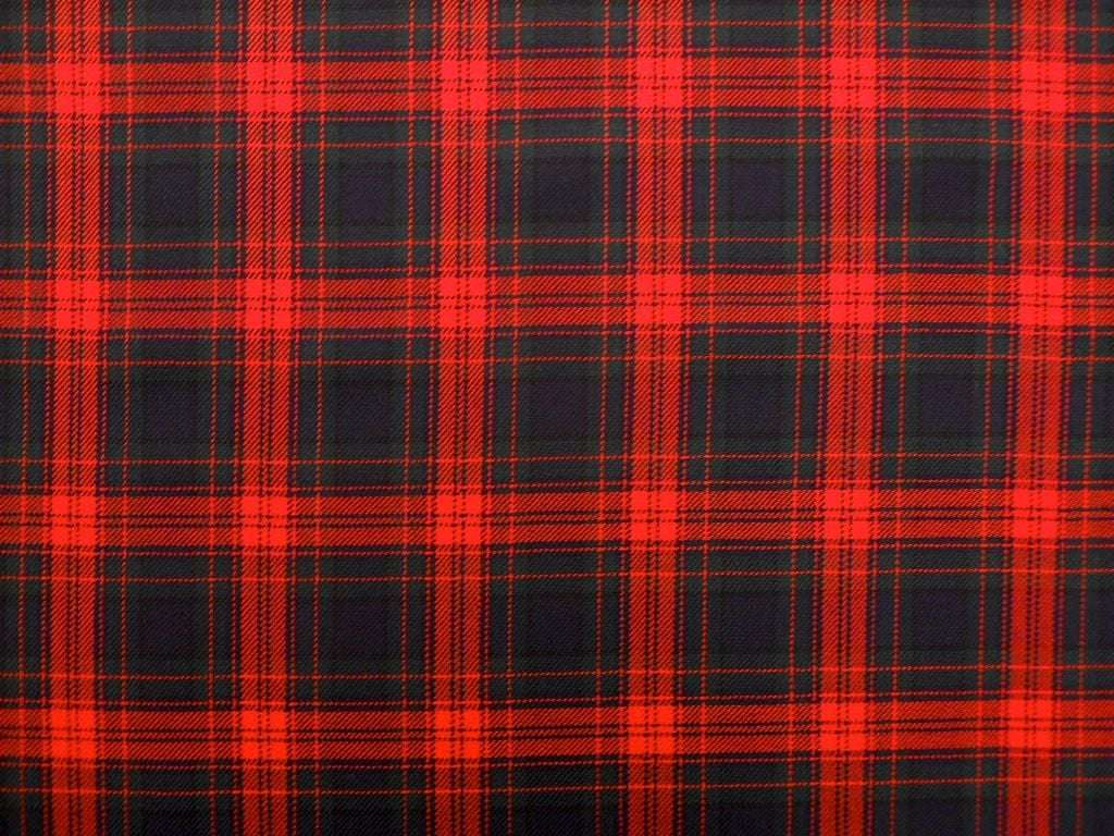 Italian Virgin Wool Plaid Suiting in Scarlet Navy