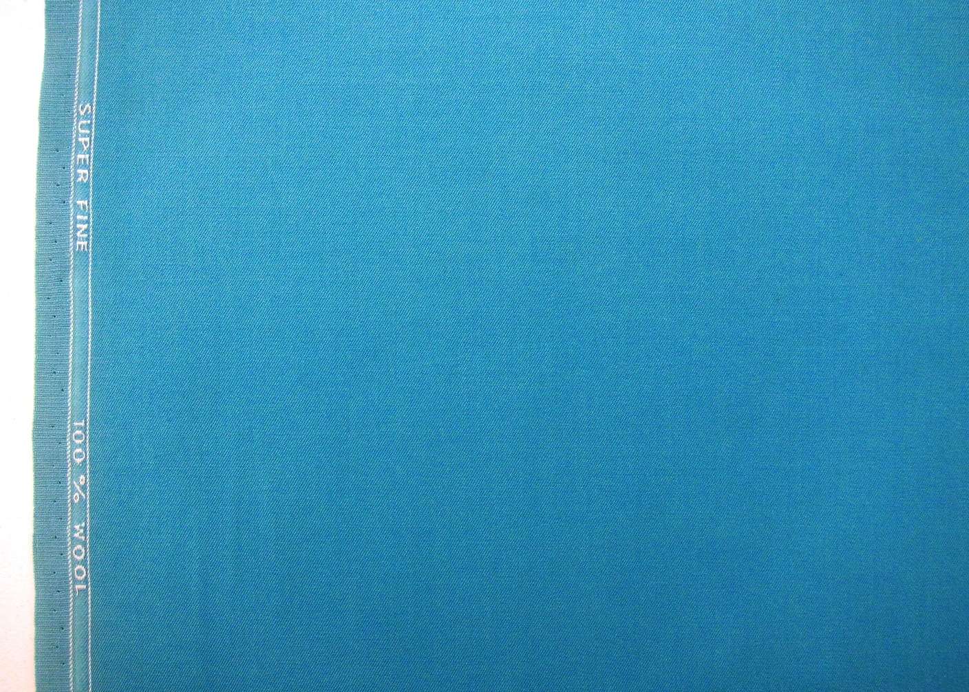 Wool Gabardine in Caribbean Turquoise0