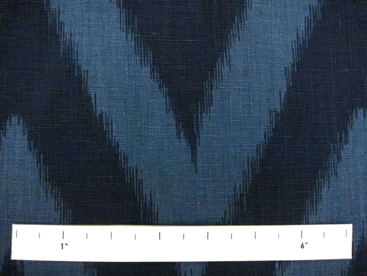 Linen Upholstery Zig Zag Ikat Print1
