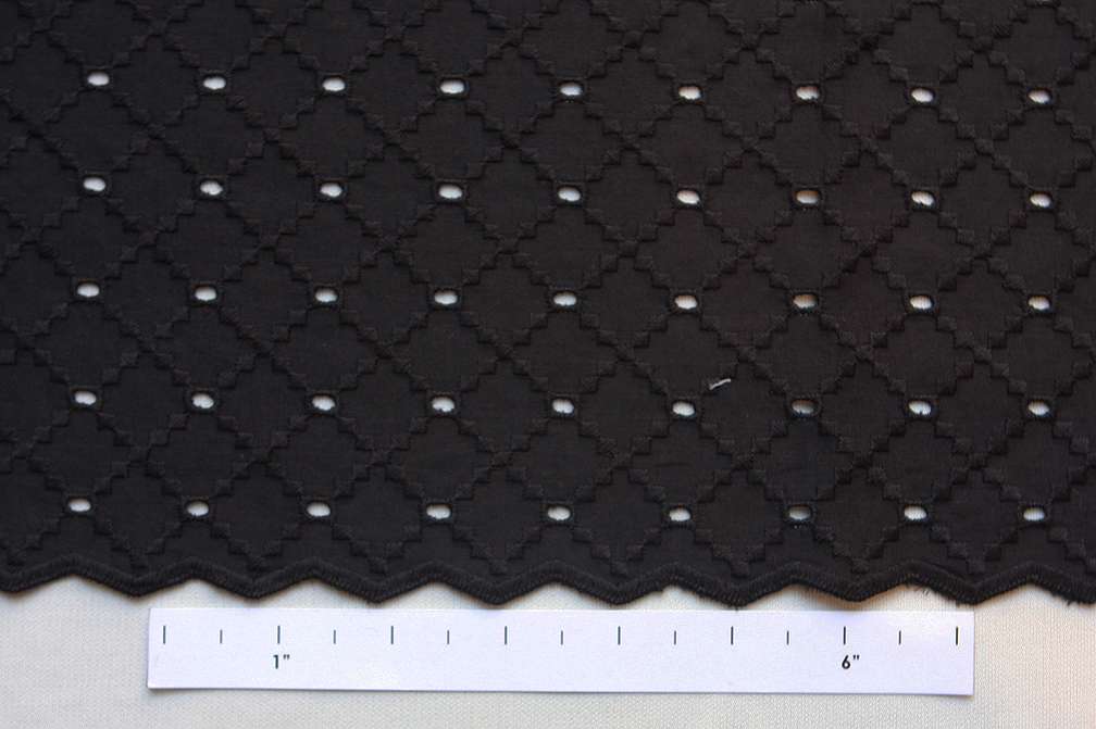 Cotton Eyelet in Black0