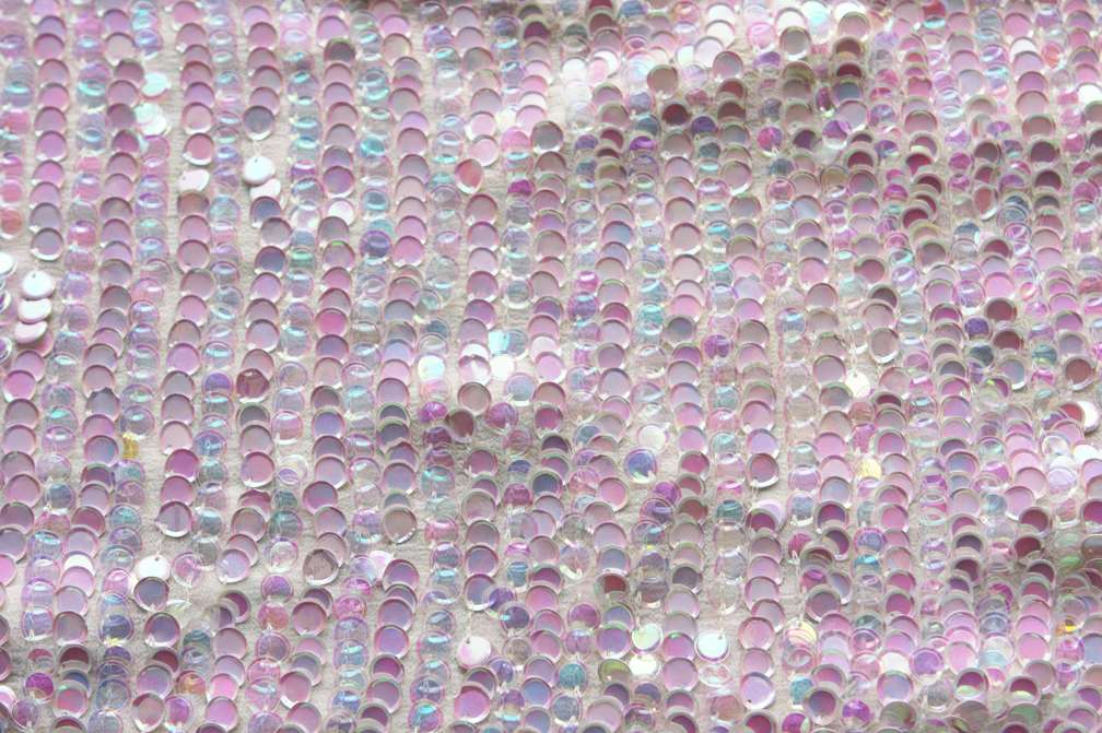 Novelty Sequins on Silk Chiffon0