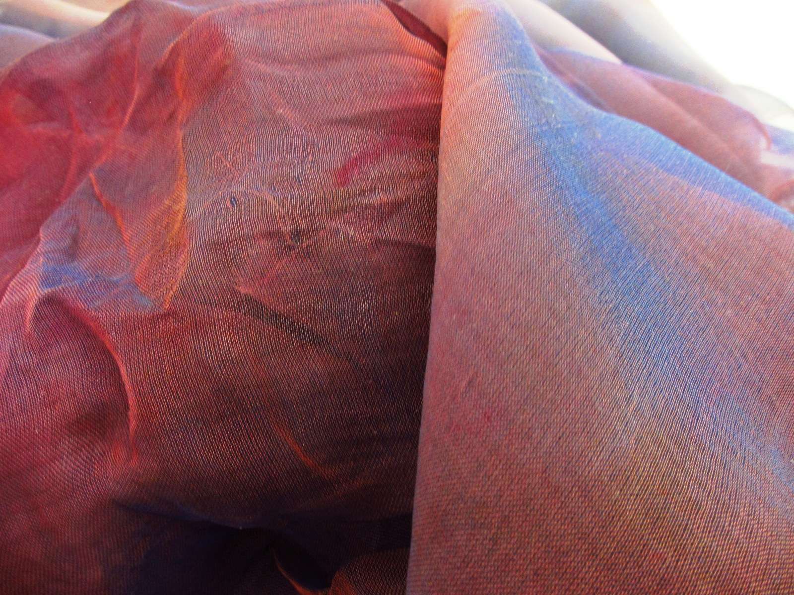 Iridescent Tie Dye Ombré Silk Chiffon2
