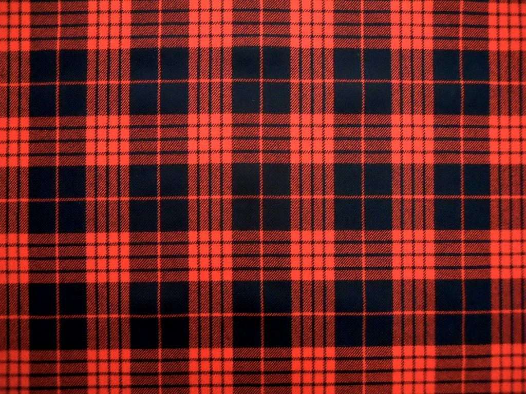 Italian Virgin Wool Plaid Suiting in Black Red