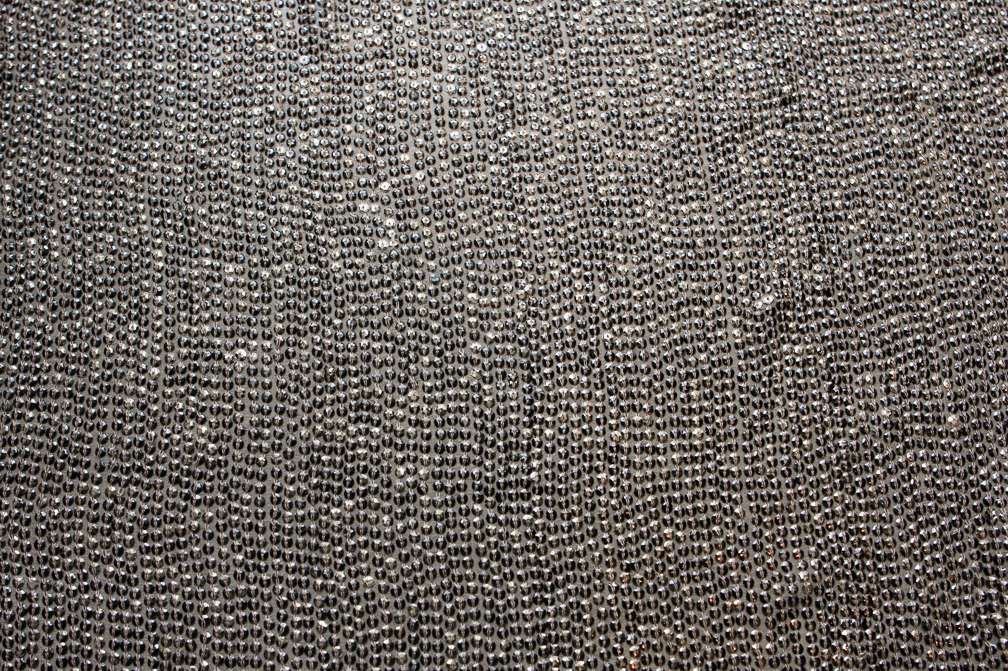 Sequins on Silk Chiffon0