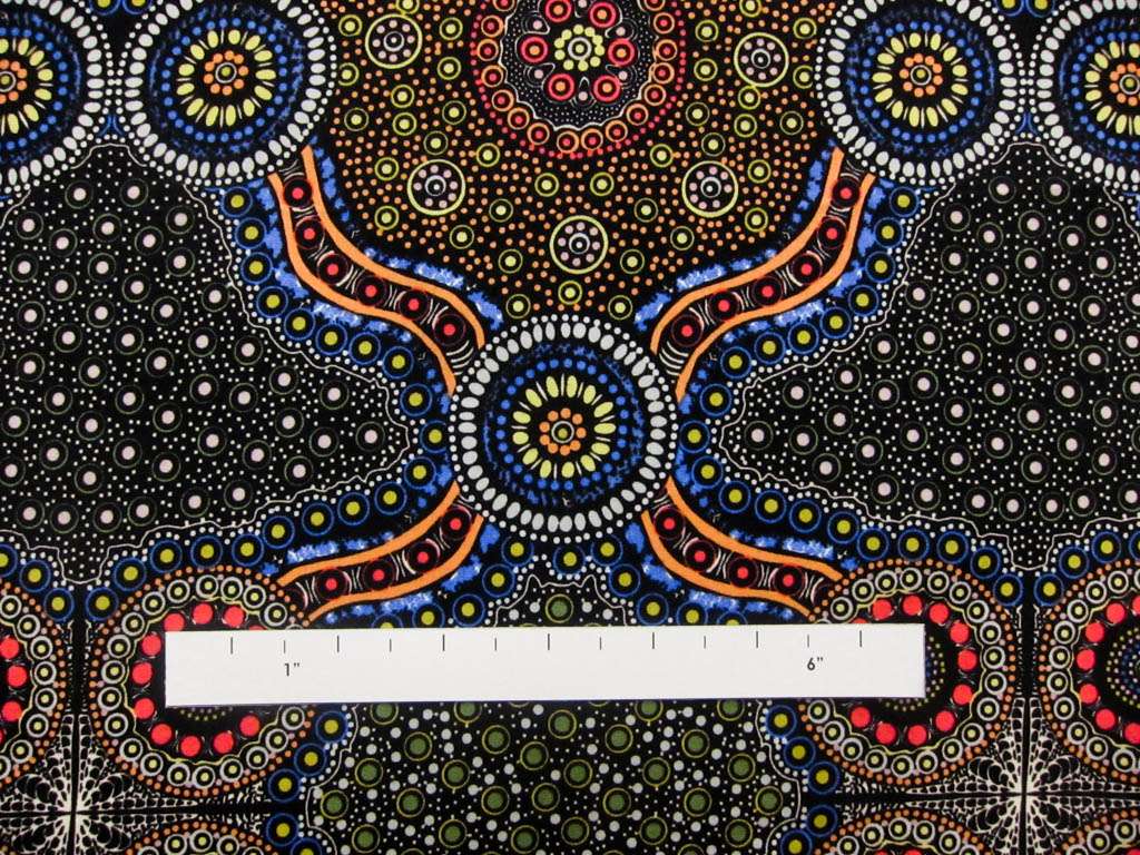Australian Cotton Print With Aboriginal Motif1