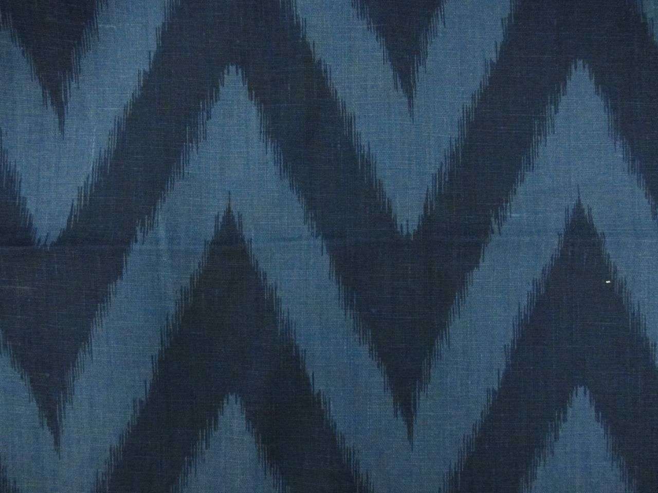 Linen Upholstery Zig Zag Ikat Print