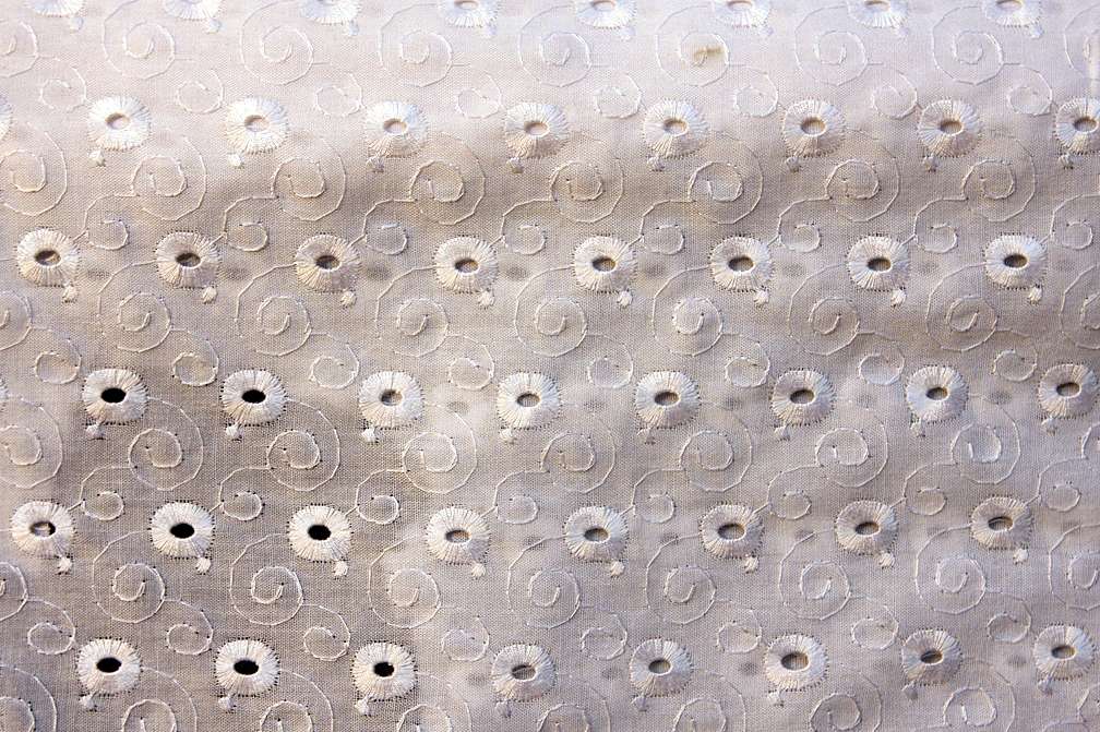 Cotton Eyelet in White1
