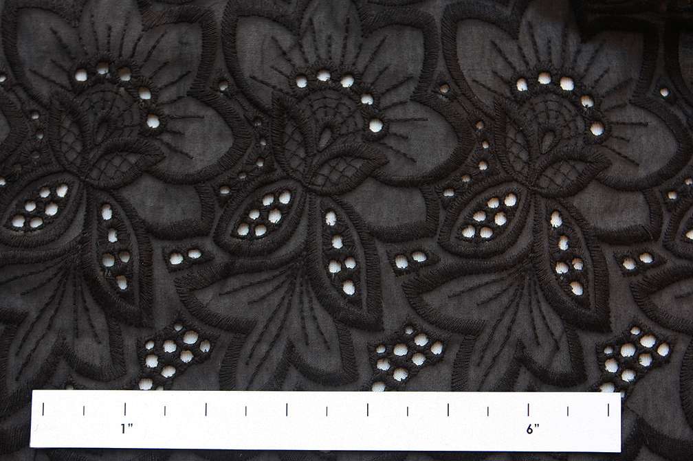 Cotton Eyelet in Black1