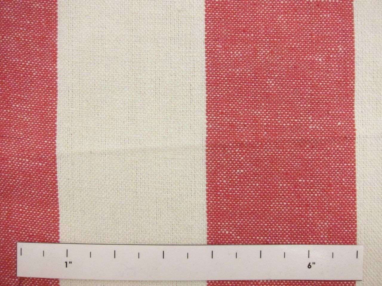 Cotton Upholstery 3" Stripe in Pink And White1