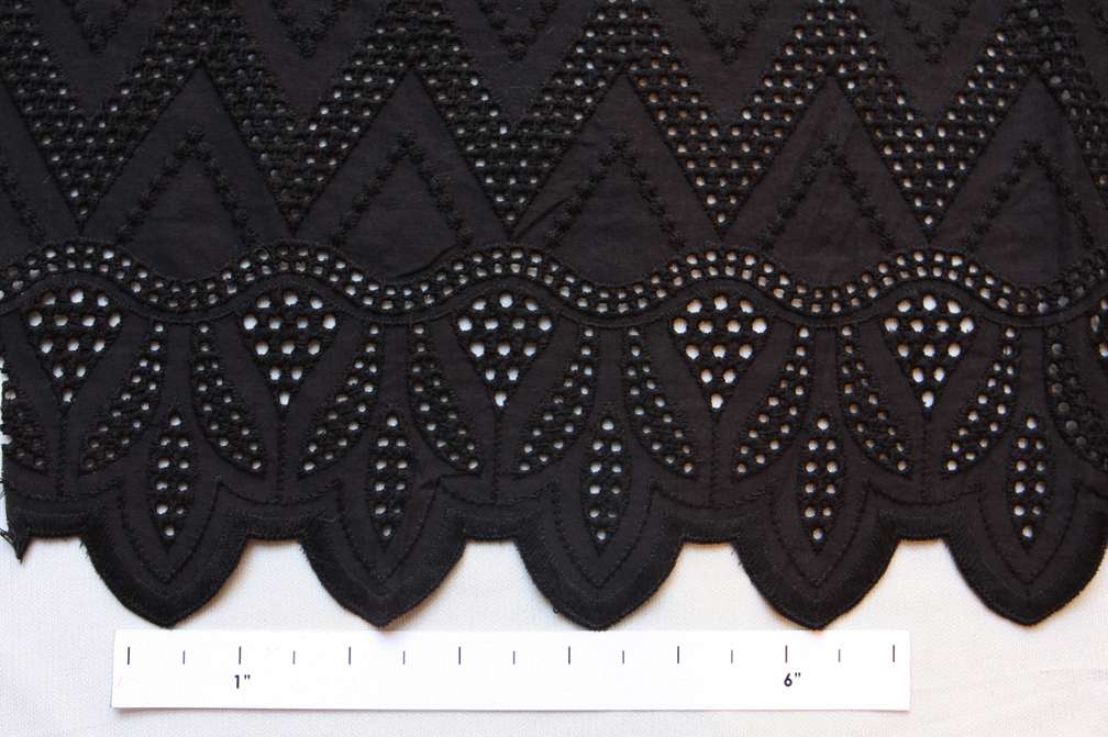 Cotton Eyelet in Black0