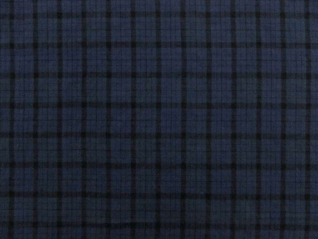 Linen Woven Plaid in Navy