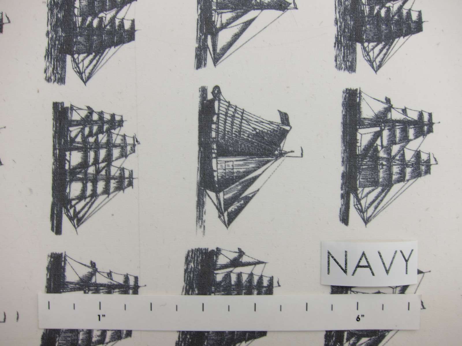 Printed Silk Chiffon (in Navy)0