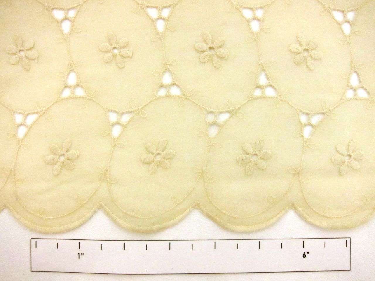 Cotton Voile Eyelet in Cream1