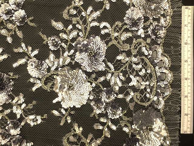 Beaded Metallic Lace0