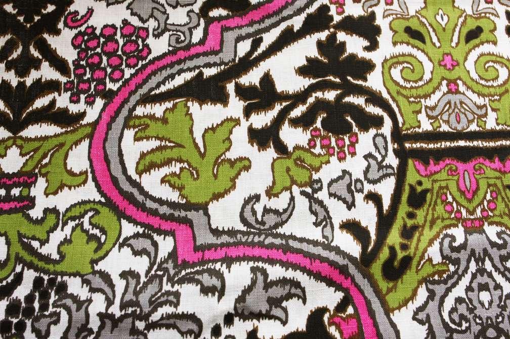 Linen Upholstery Ornamental Print1