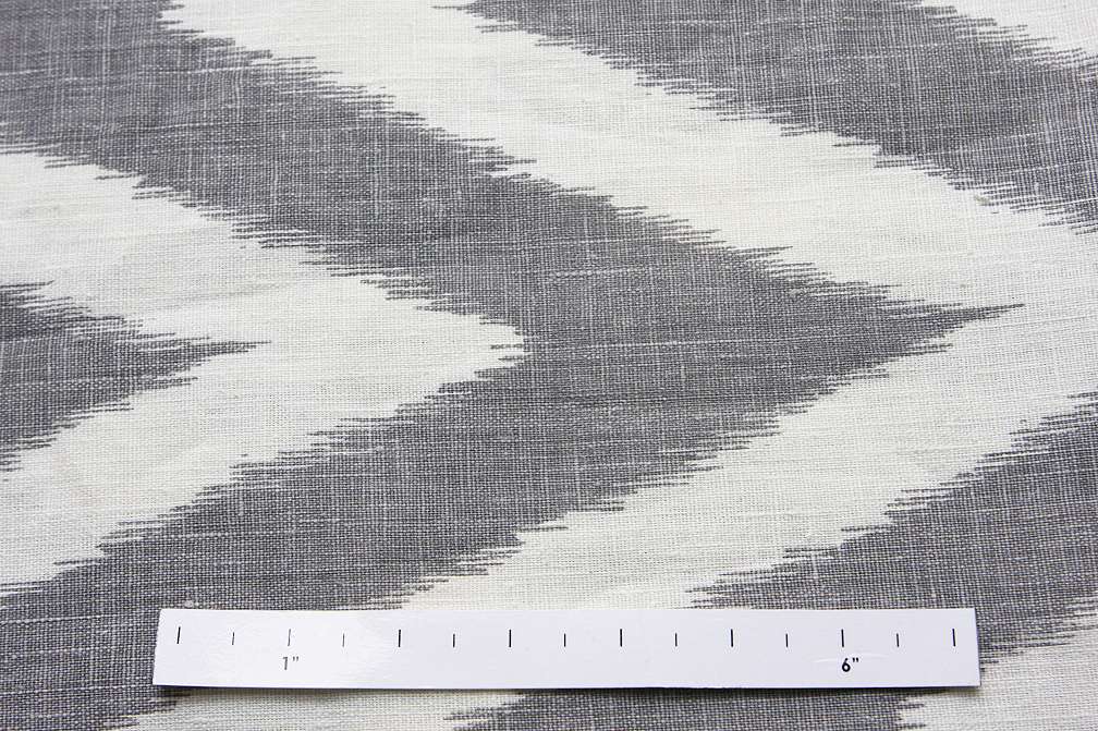 Linen Upholstery Zig Zag Ikat Print1