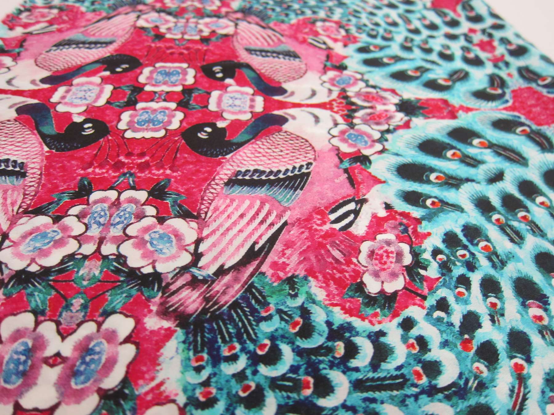 Printed Silk Charmeuse0