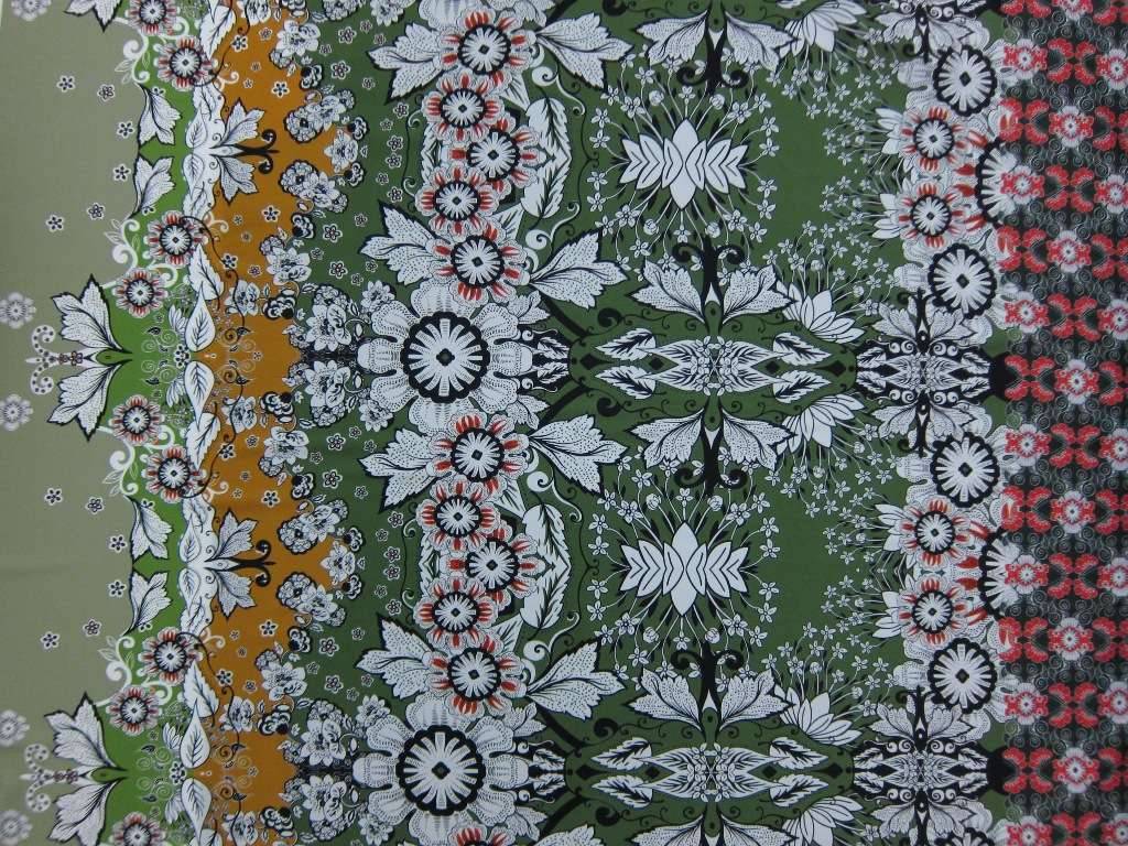 Printed Silk Charmeuse Panel0