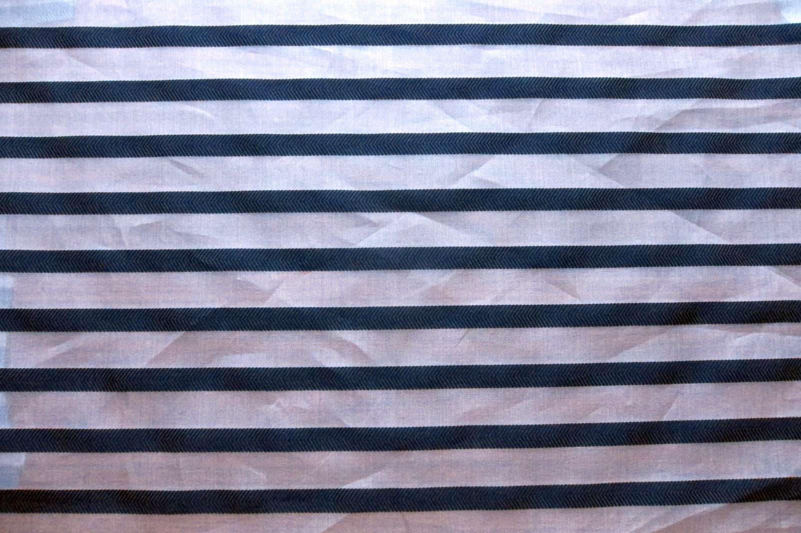 Silk Blend Stripe Organza0