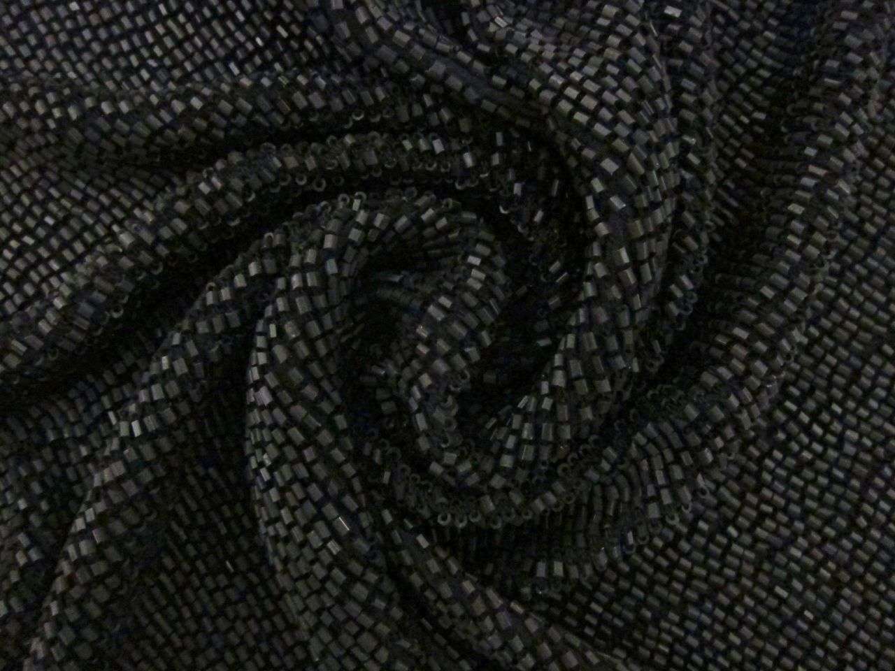 Bugle Beads on Silk Chiffon1