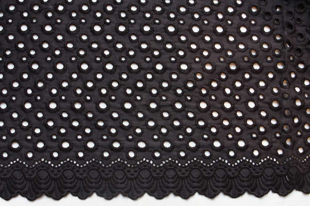 Cotton Eyelet in Black1