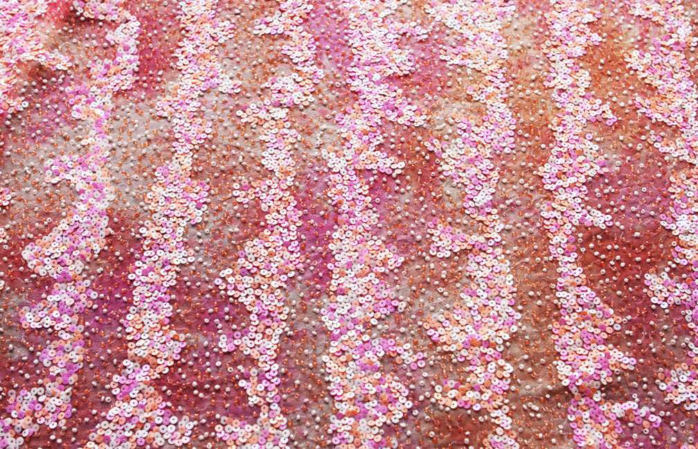Sequins on Silk Chiffon0
